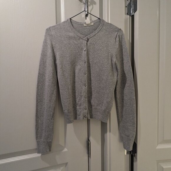 H&M Button Up Cardigan, Size XS, Light Grey - Picture 1 of 3